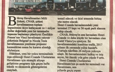 Henri Coanda Uluslararası Havalimanına Yeni Yatırım